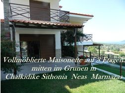 Vollmblierte Maisonette 120 qm 3 Etagen mitten Grnen Chalkidike Sithonia - Haus kaufen - Bild 1
