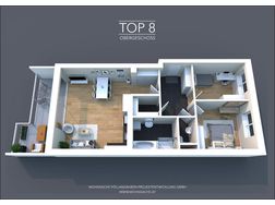 Neubau Balkonwohnung 81m WFL 16m Balkon Top 8 Obergeschoss - Wohnung kaufen - Bild 1
