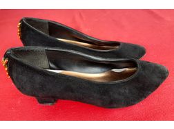 Schuhe schwarz goldener Verzierung Gre7 - Gre 37 - Bild 1