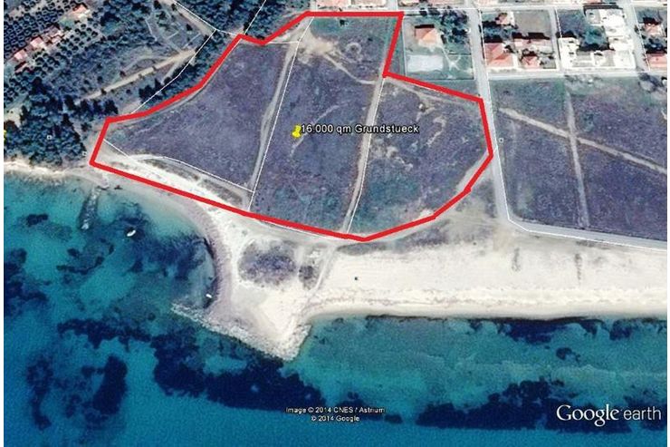 Einer Grundstück 16 000 qm private Meeres bucht Chalkidike Ort S - Grundstück kaufen - Bild 1
