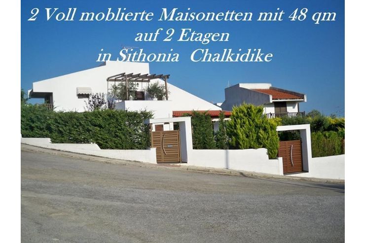 2 Voll möblierte Maisonetten 48 qm 2 Etagen Sithonia Chalkidike - Haus kaufen - Bild 1