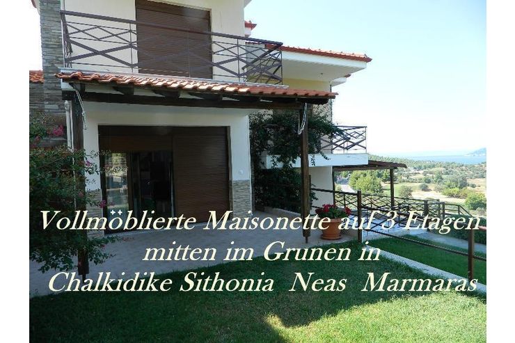 Vollmblierte Maisonette 120 qm 3 Etagen mitten Grnen Chalkidike Sithonia - Haus kaufen - Bild 1