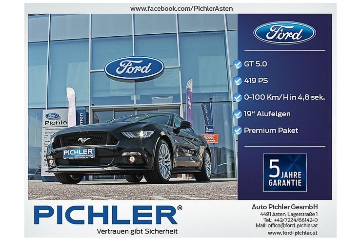 Ford Mustang GT Aut 5 V8 422PS WOW AKTION - Autos Ford - Bild 1