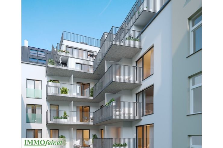 Trendige 2 Zimmer Neubauwohnung Nähe Augarten 1 OG Top 3 2 ZI 47 04m² Balko - Wohnung kaufen - Bild 1