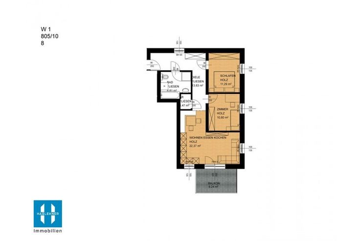 helle 66 37m² Neubau Eigentumswohnung Hartkirchen Karling PROJEKT WOHNTRAUM 2018 - Wohnung kaufen - Bild 1