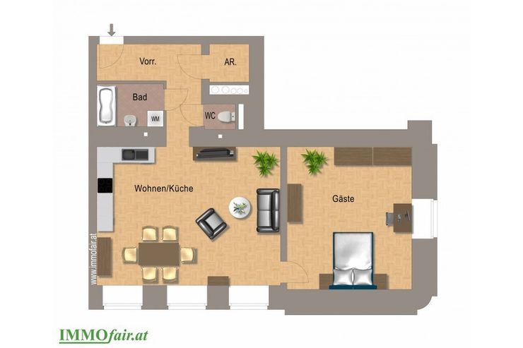 Urban Lifestyle Leistbarer 2 Zimmer Wohntraum Servitenviertel Erstbezug Top 3 4 - Wohnung kaufen - Bild 1