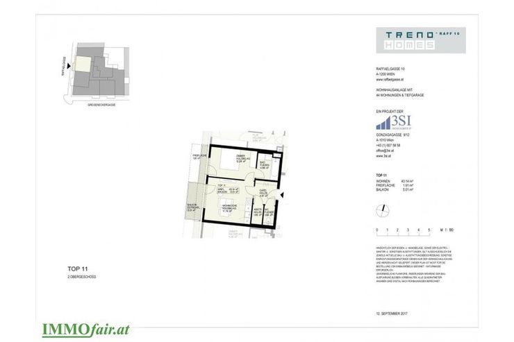 Trendiges Neubauprojekt Augarten Nähe RAFF 10 Trend Homes - Wohnung kaufen - Bild 1