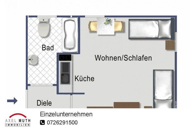 Wohnen Zeit mblierte Monteurwohnung Eppingen - Wohnung mieten - Bild 1