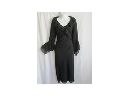 Elegantes Schwarzes Kleid Gr 38 40 - Größen 44-46 / L - Bild 1