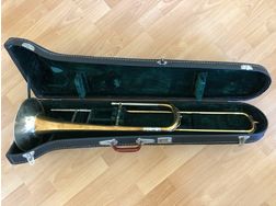 Alte Posaune Koffer Ed Kruspe Erfurt - Blasinstrumente - Bild 1