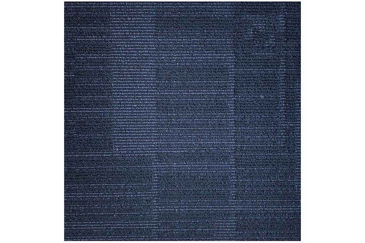 Blaue Teppichfliesen Streifenmuster 5 - Teppiche - Bild 1