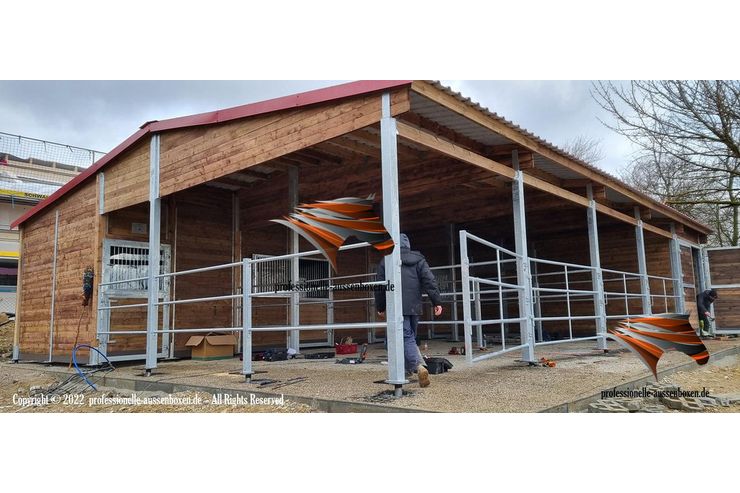 Pferdestall bauen Aussenbox Laufstall pferde - Einstellpltze - Bild 1