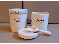 Zirbenholz Salz Zuckerdosen - Vorratsdosen - Bild 1