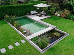 Gartengestaltung Schwimmteich - Gartendekoraktion - Bild 1