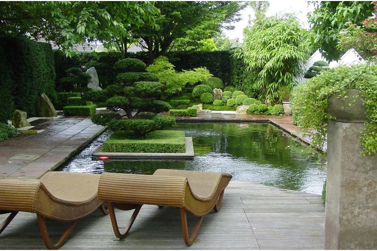 Moderner japanischer Garten Wien - Gartendekoraktion - Bild 1