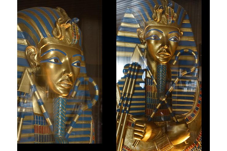 Pharao TUTANCHAMUN Holz Statue Bste geschnitzt - Figuren & Objekte - Bild 1