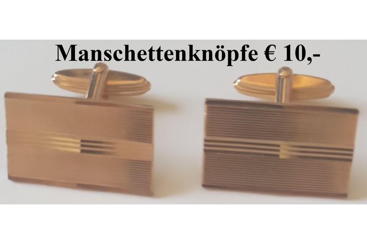 Manschettenknpfe goldfrbig - Krawattennadeln & Manschettenknpfe - Bild 1