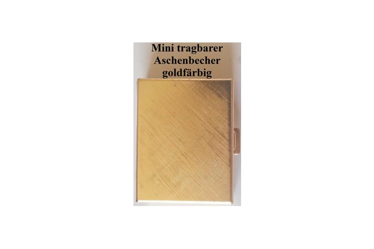 Mini tragbarer Aschenbecher goldfrbig - Geschirr & Besteck - Bild 1