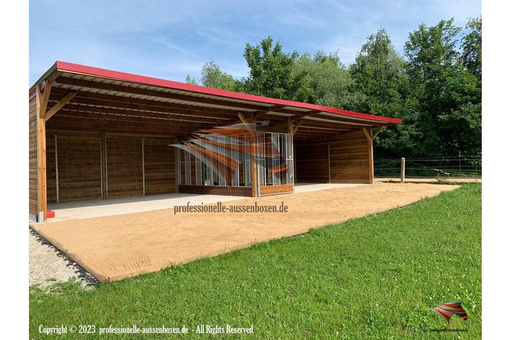 Offenstall bauen Weidehtte Unterstand - Einstellpltze - Bild 1