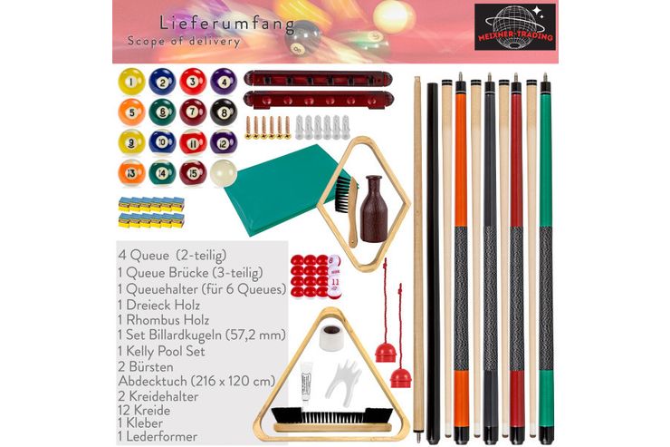 Billard 16 teiliges Komplett Set NEU - Billard - Bild 1