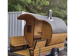 Mobile Sauna Discovery 3 45x2 85mAnhnger 750kg - Gartendekoraktion - Bild 1