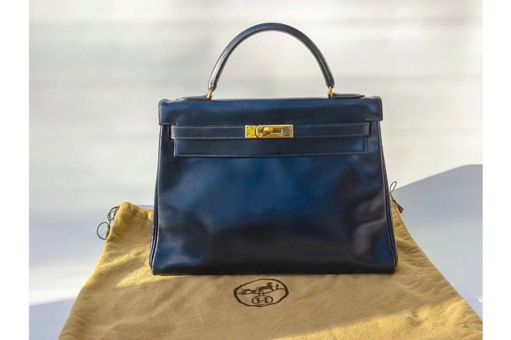 Herms Handtasche Kelly bag bleu - Taschen & Ruckscke - Bild 1