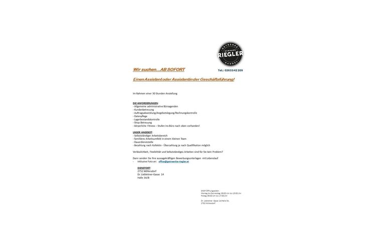 Assistenz Geschftsfhrung - Jobs Bro & Verwaltung - Bild 1