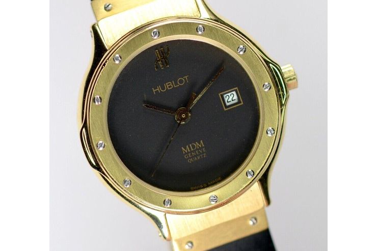 Hublot MDM Quarz 28mm 13913 Damen 18k Gold - Damen Armbanduhren - Bild 1