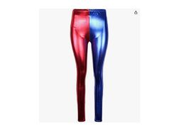 Neue Damen Rot Blau Leggings - W32-W35 / 44-46 / L - Bild 1