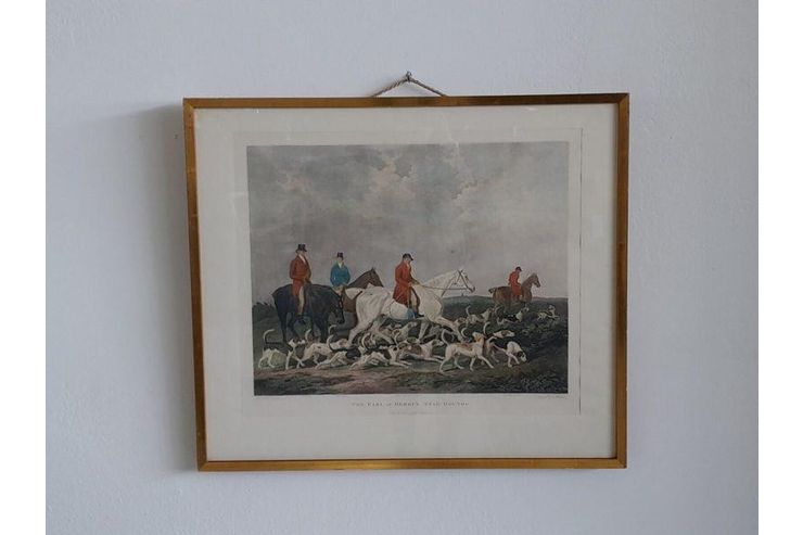 H663 Kupferstich Fuchsjagd Bild - Gemlde & Zeichnungen - Bild 1