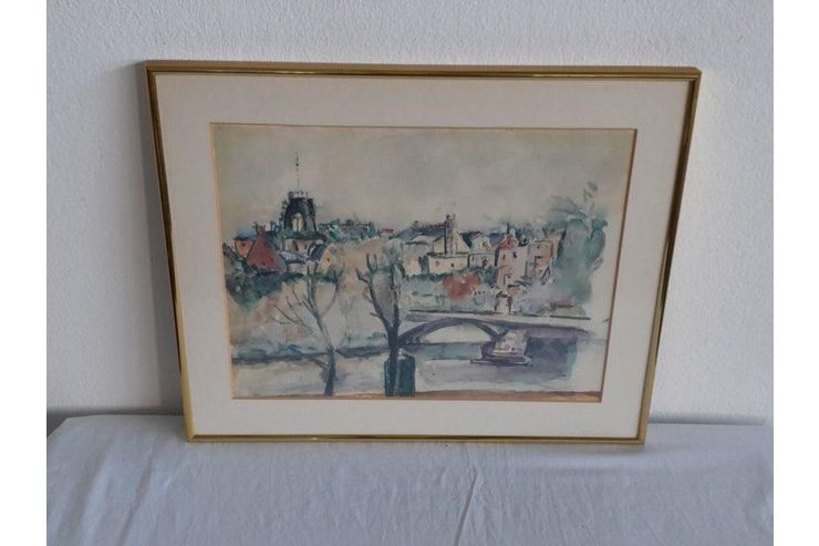 H564 Stadtbild Aquarell - Gemlde & Zeichnungen - Bild 1