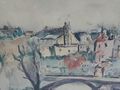 H564 Stadtbild Aquarell - Gemlde & Zeichnungen - Bild 3