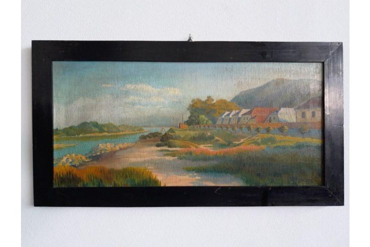 H333 Landschaftsbild l Leinen - Gemlde & Zeichnungen - Bild 1