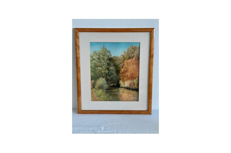 H396 Landschaftsbild Aquarell - Gemlde & Zeichnungen - Bild 1