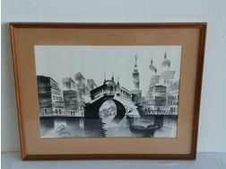 H400 Gemlde Stadtbild Venedig - Gemlde & Zeichnungen - Bild 1