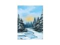 H124 Winterlandschaft lgemlde - Gemlde & Zeichnungen - Bild 2