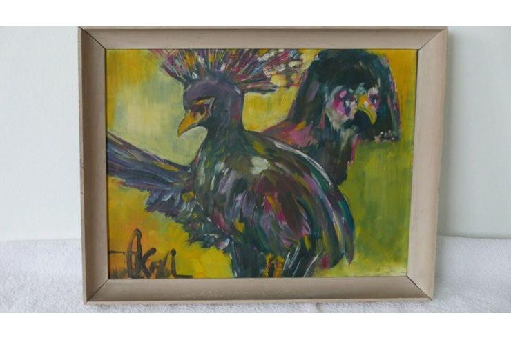 H97 lgemlde Vogel - Gemlde & Zeichnungen - Bild 1