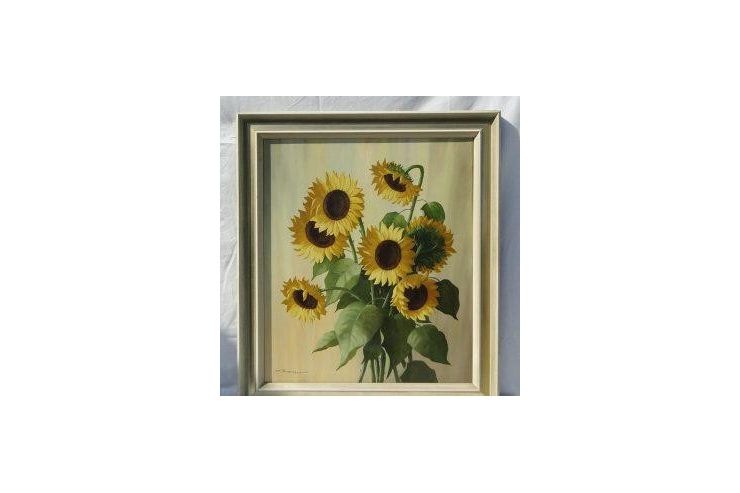 5722D Blumenstillleben Sonnenblumenstrau - Gemlde & Zeichnungen - Bild 1