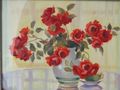 5705D Aquarell rote Blumen - Gemlde & Zeichnungen - Bild 2