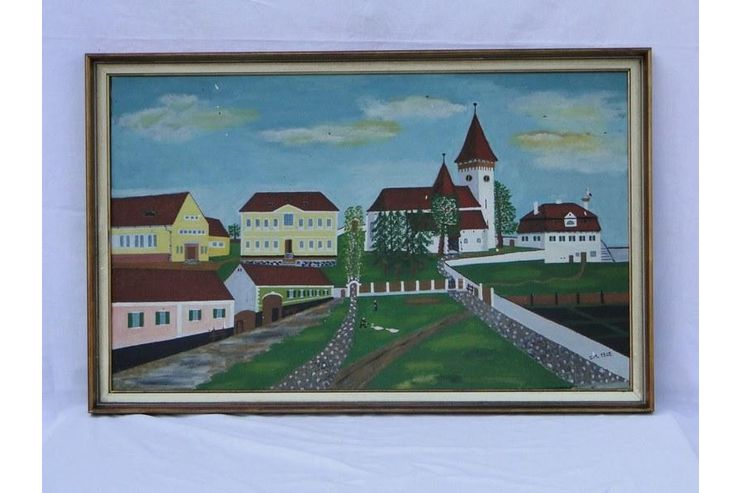 5794 lgemlde Dorflandschaft - Gemlde & Zeichnungen - Bild 1