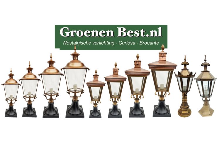 Kupfer gusseisen gartenlampe laterne sockellamp - Leuchten - Bild 1
