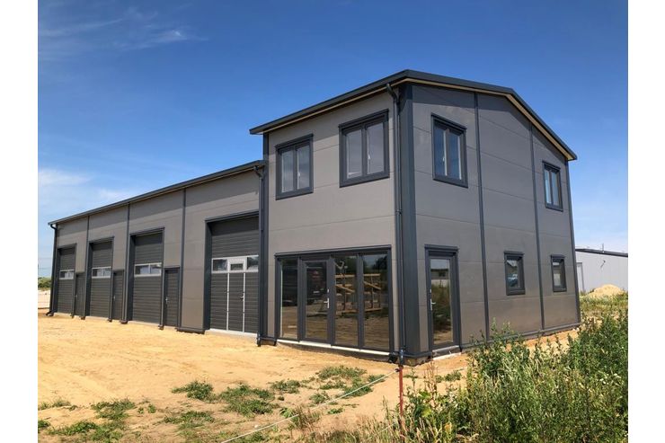 Stahlhalle Buero Wohnbereich - Gewerbeimmobilie kaufen - Bild 1