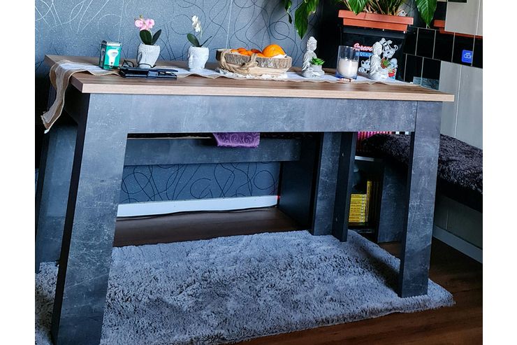 Tisch 2 Bnke Farbe Beton - Esstische - Bild 1