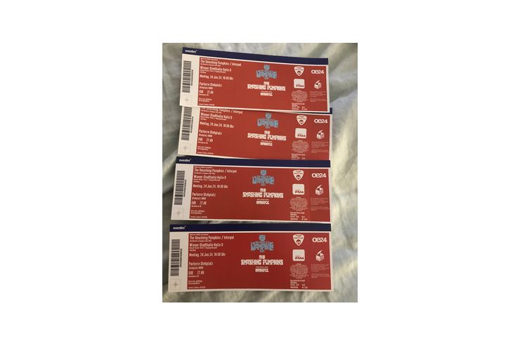 4 Tickets Smashing Pumpkins Wien - Konzerte - Bild 1