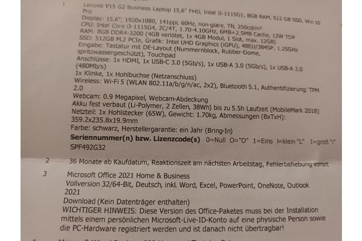 Notebook Lenovo - Notebooks & Netbooks - Bild 1