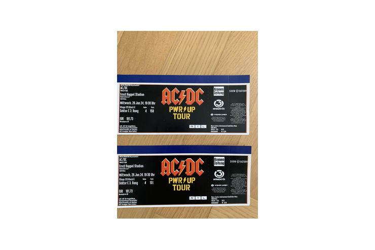 2 Karten AC DC Konzert 26 06 24 Wien - Konzerte - Bild 1