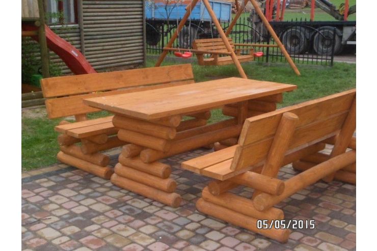 Gartenmbel Set 2 Bnke 2 Sthle Tisch 175cm - Gartenmbel - Bild 1