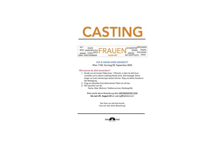 CASTING MUSIKVIDEO - Jobs & Stellenmarkt Praktika & Ferialjobs - Bild 1