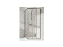 Duschkabine HPPE silber matt 90x90 cm - Dusche - Bild 1