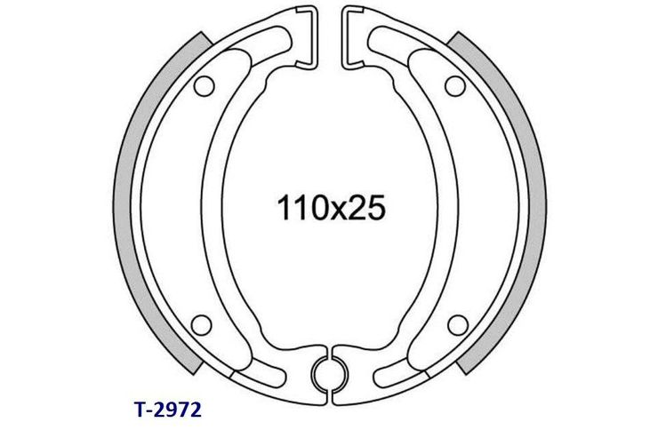 Bremsbacken 110x25mm - Motorradzubehr & Ersatzteile - Bild 1